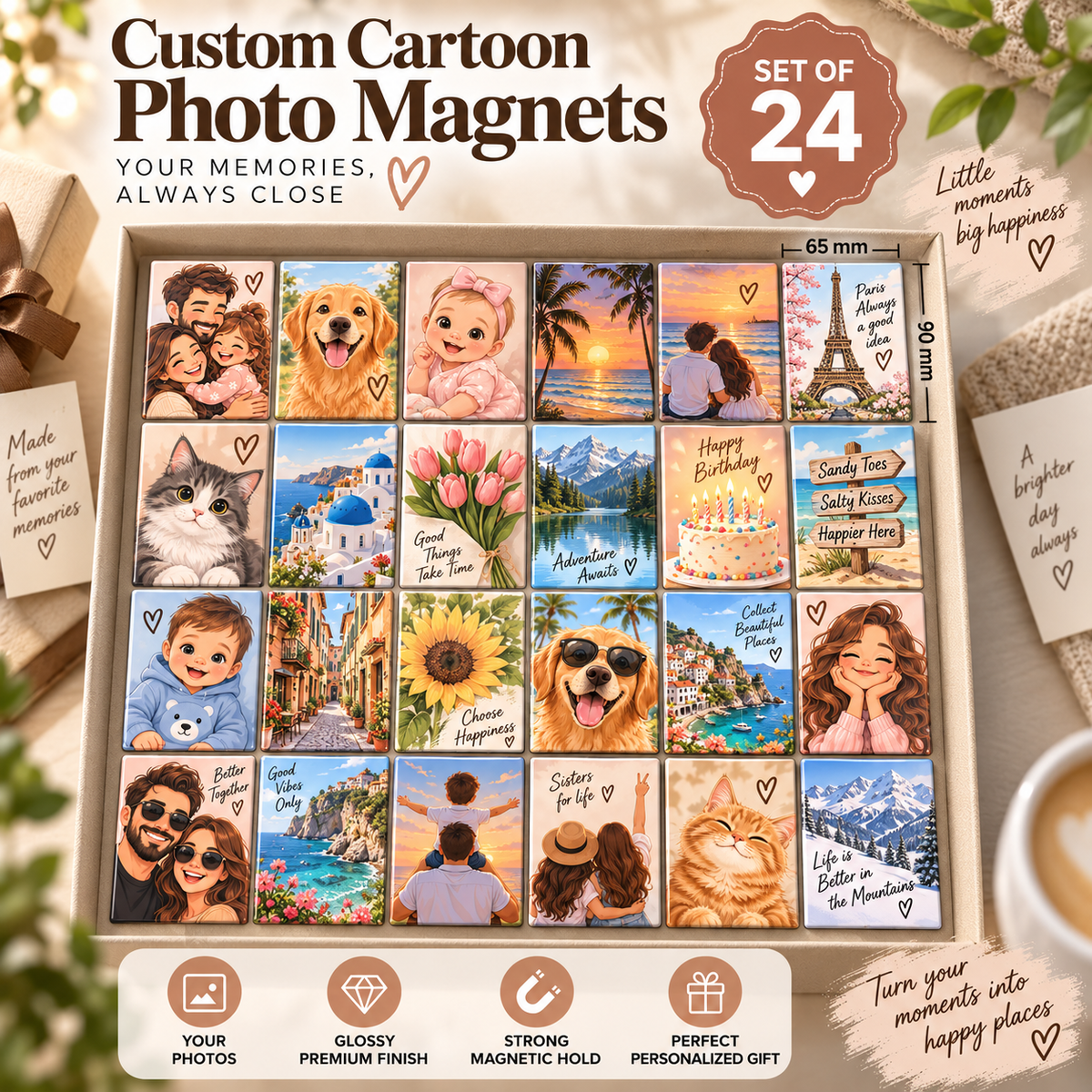 Custom AI Fridge magnet – 6.5 × 9 cm