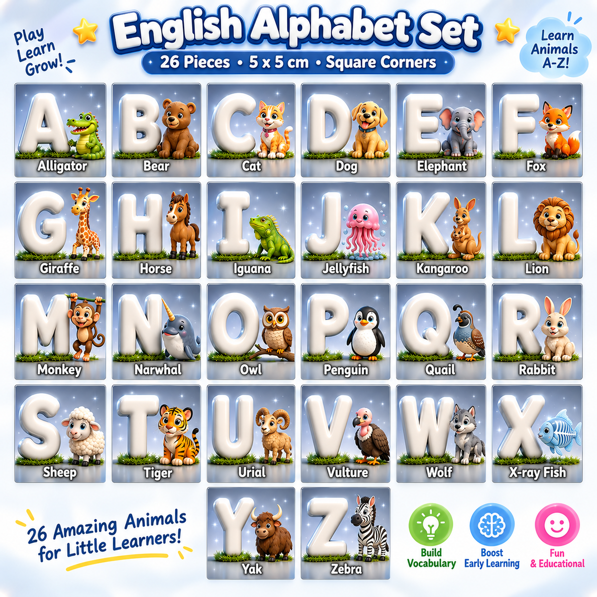 Fridge A B C Alphabet Magnet – 5 x 5 cm