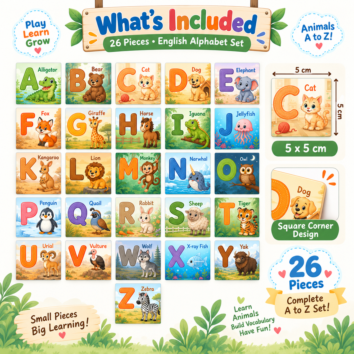 Fridge A B C Alphabet Magnet – 5 x 5 cm
