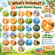 Fridge A B C Alphabet Magnet – 5.8 cm circle