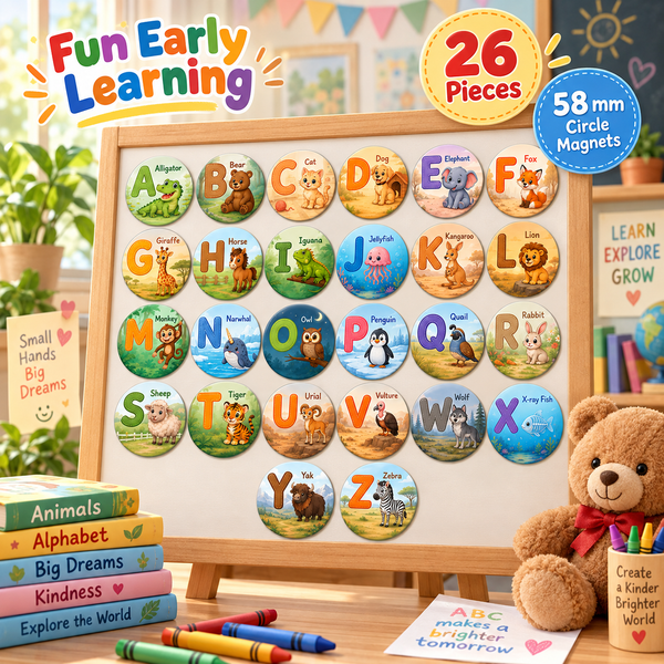 Fridge A B C Alphabet Magnet – 5.8 cm circle