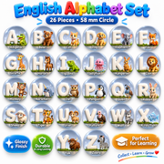 Fridge A B C Alphabet Magnet – 5.8 cm circle