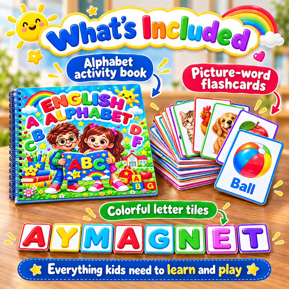 English Alphabet Learning Book for Kids | A–Z Set
