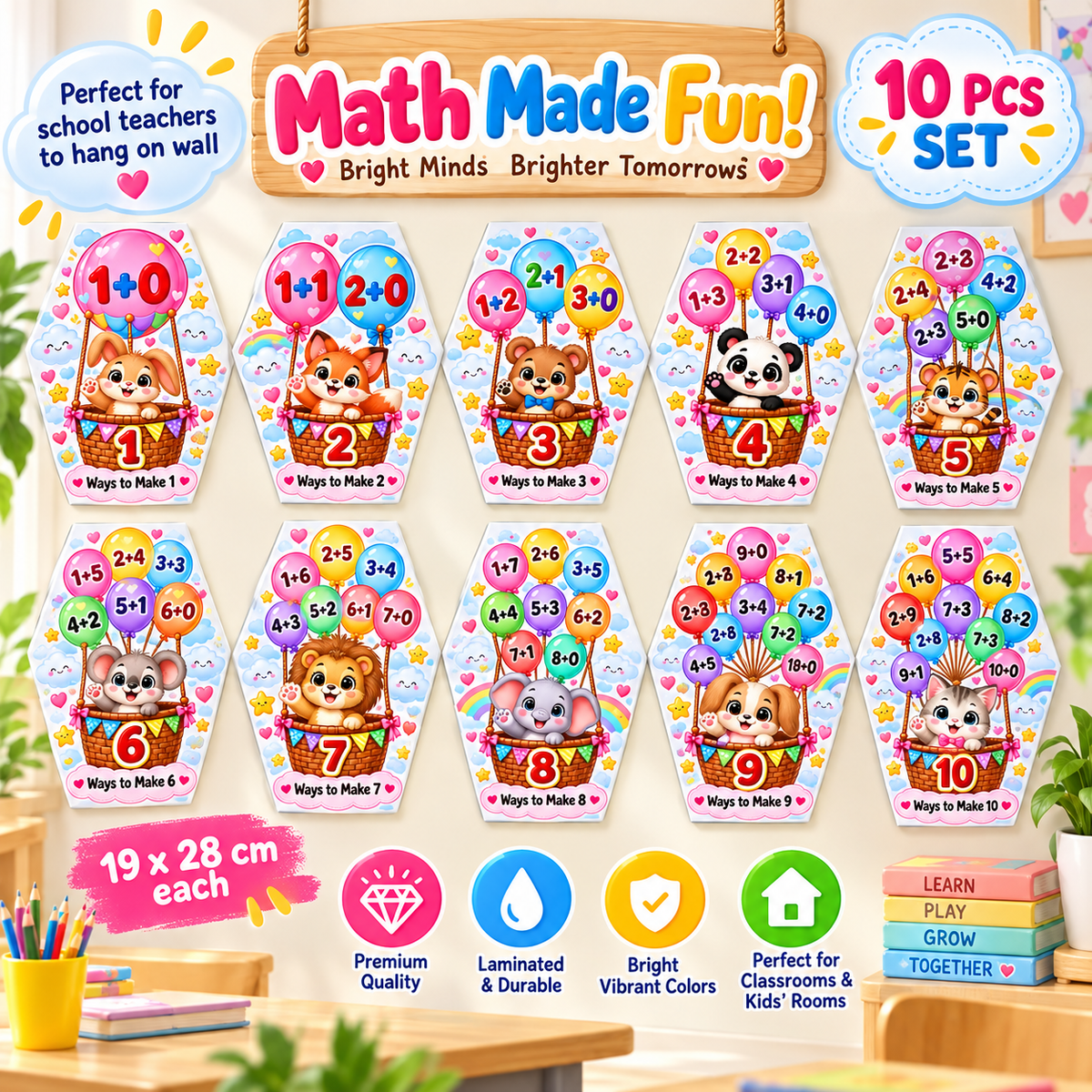 Laminated Learning Sets for Kids | Arabic, English, Numbers
