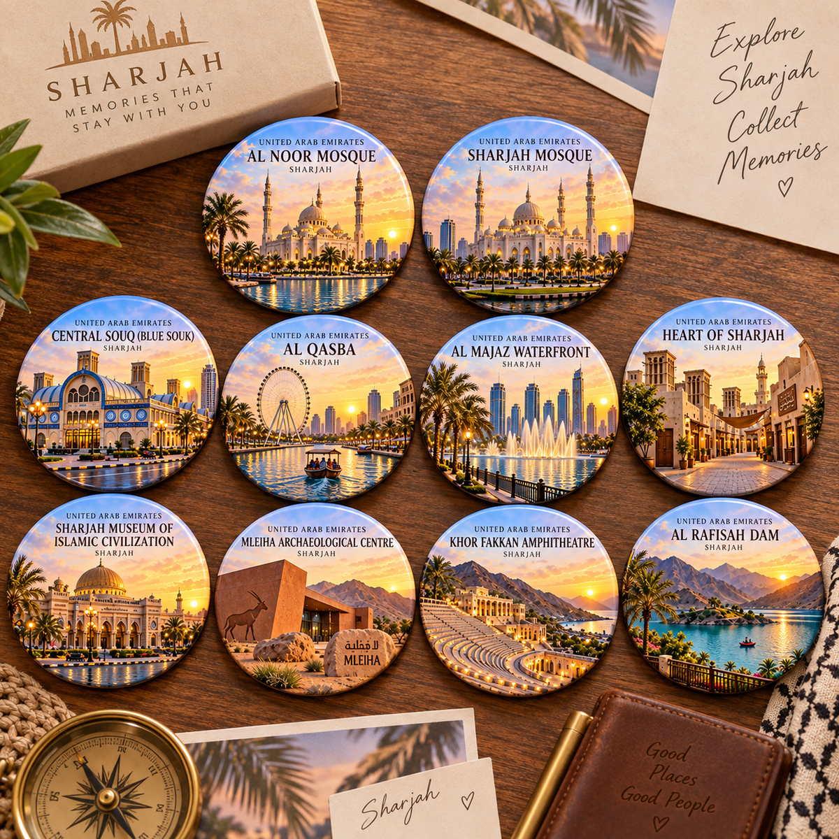 UAE 7 Emirates Landmark Collection – 10 Iconic Landmarks from Each Emirate