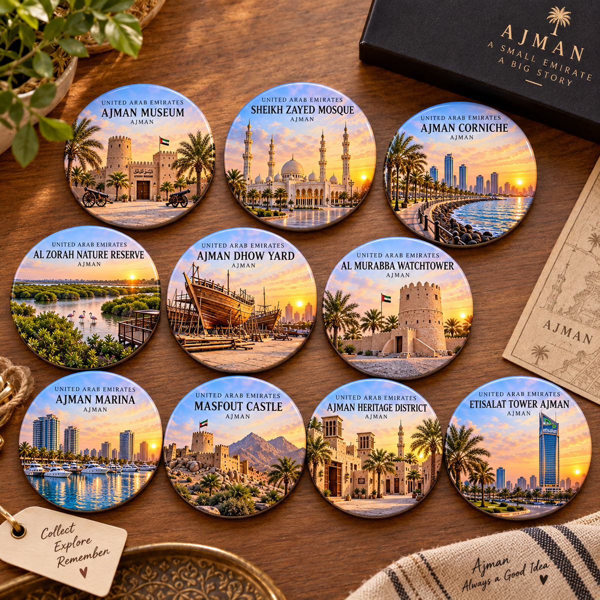 UAE 7 Emirates Landmark Collection – 10 Iconic Landmarks from Each Emirate